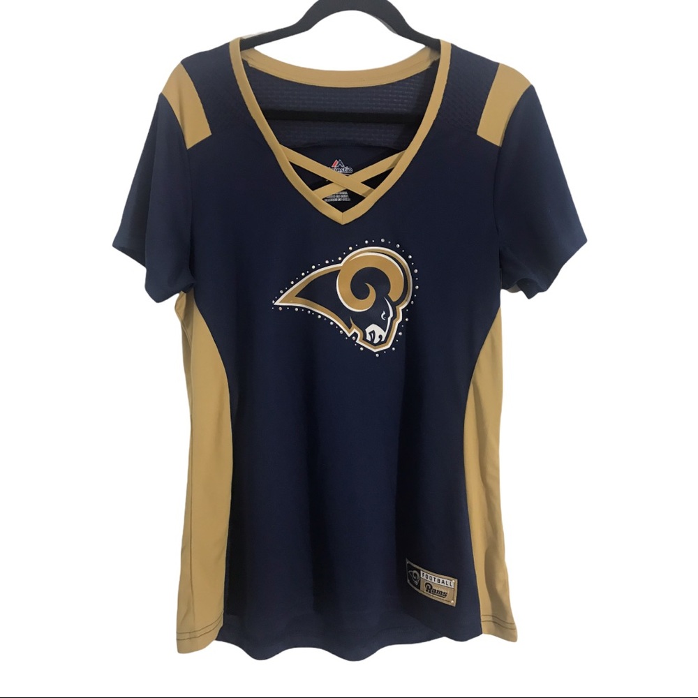 Los Angeles Rams NFL Football Sports Top by Majestic Fan Fashion